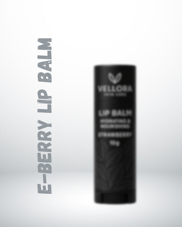 Blueberry lip balm by Vellora-hydrating wax-based berry lip moisturizer with shea butter