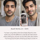 Before and after results of Vellora Dark Strom Body Wash showing cleaner, fresher skin on male user after regular use