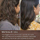 Before and after hair results showing reduced frizz, smoother texture, and improved manageability after using Vellora Frizz-Free Shampoo consistently
