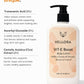 Vellora VIT-E Boost Body Lotion featuring key ingredients like tranexamic acid, vitamin C derivative, and centella asiatica for skin repair and glow