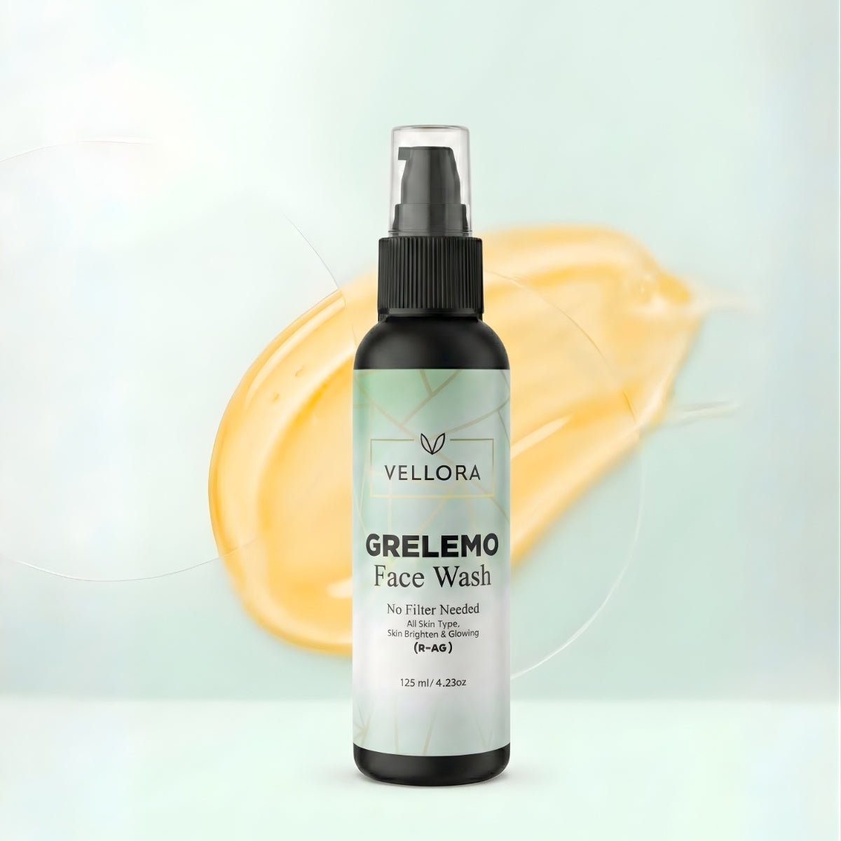 Vellora Grelemo face wash for all skin types, gentle daily cleanser for clean skin, glow correction and balanced hydration