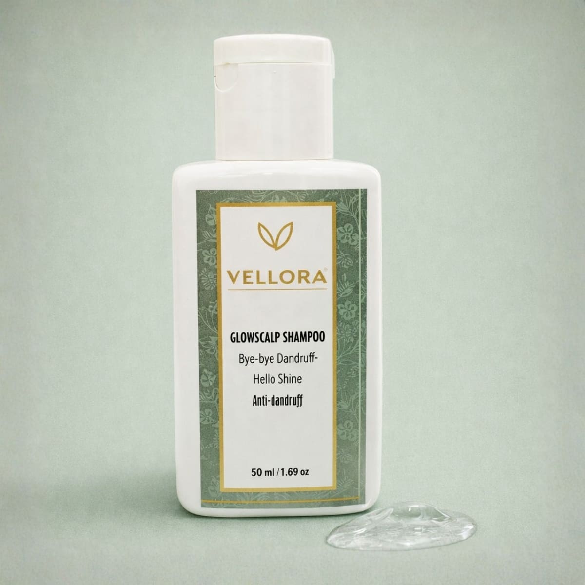 Vellora Glowscalp anti-dandruff shampoo 50 ml, scalp cleansing shampoo to reduce dandruff and add shine to hair