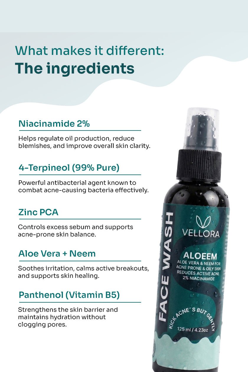 Aloeem Face Wash with 2% Niacinamide & Vitamin B5 - 125ml