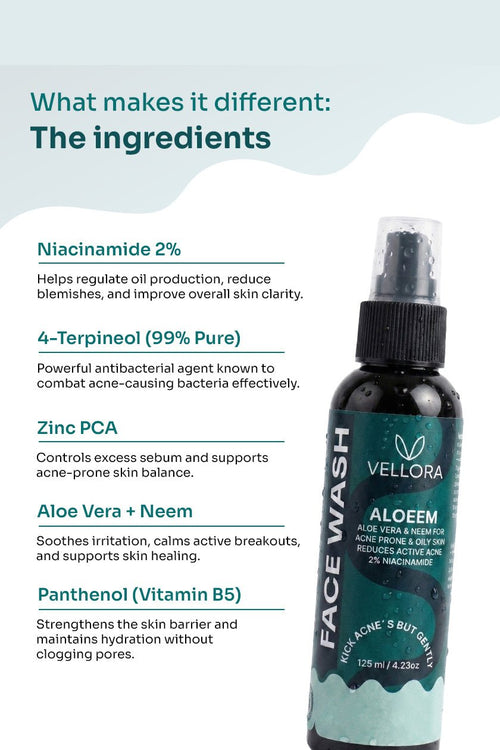 Aloeem Face Wash with 2% Niacinamide & Vitamin B5 - 125ml