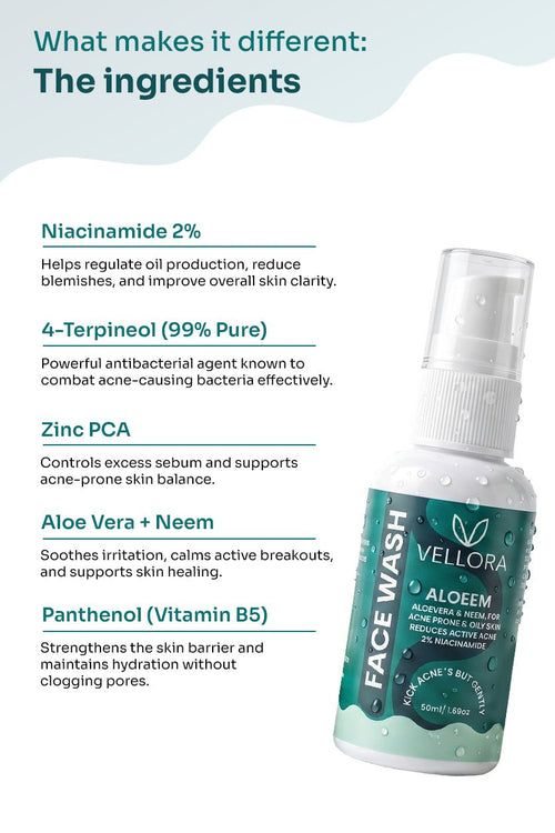 Aloeem Face Wash with 2% Niacinamide & Vitamin B5 - 50ml