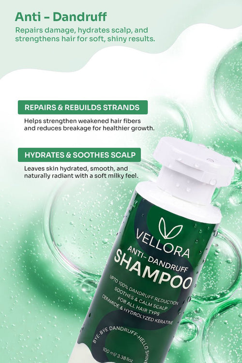 Anti-Dandruff Shampoo with Ceramide & Hydrolyzed Keratin - 100ml