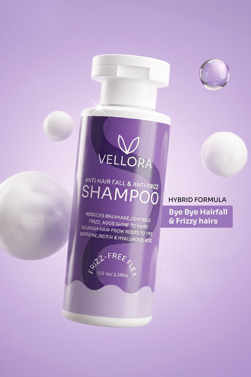 Anti Hair Fall & Anti Frizz Shampoo with Caffeine, Biotin & Hyaluronic Acid - 100ml