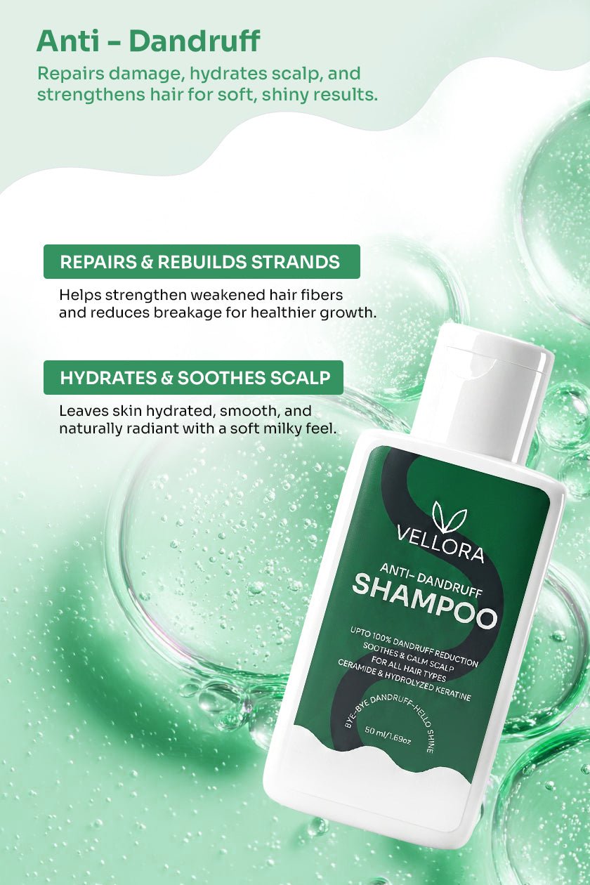 Anti-Dandruff Shampoo with Ceramide & Hydrolyzed Keratin - 50ml
