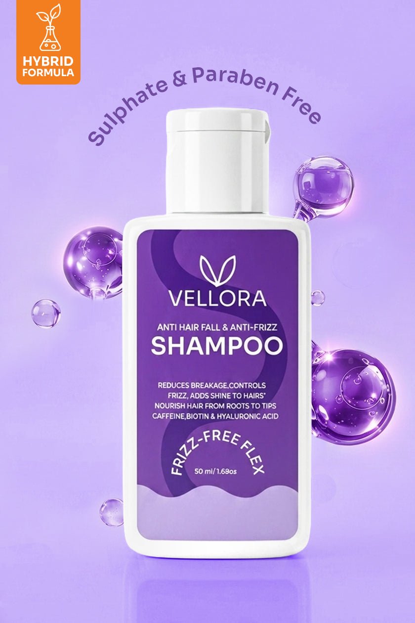 Anti Hair Fall & Anti Frizz Shampoo with Caffeine, Biotin & Hyaluronic Acid - 50ml