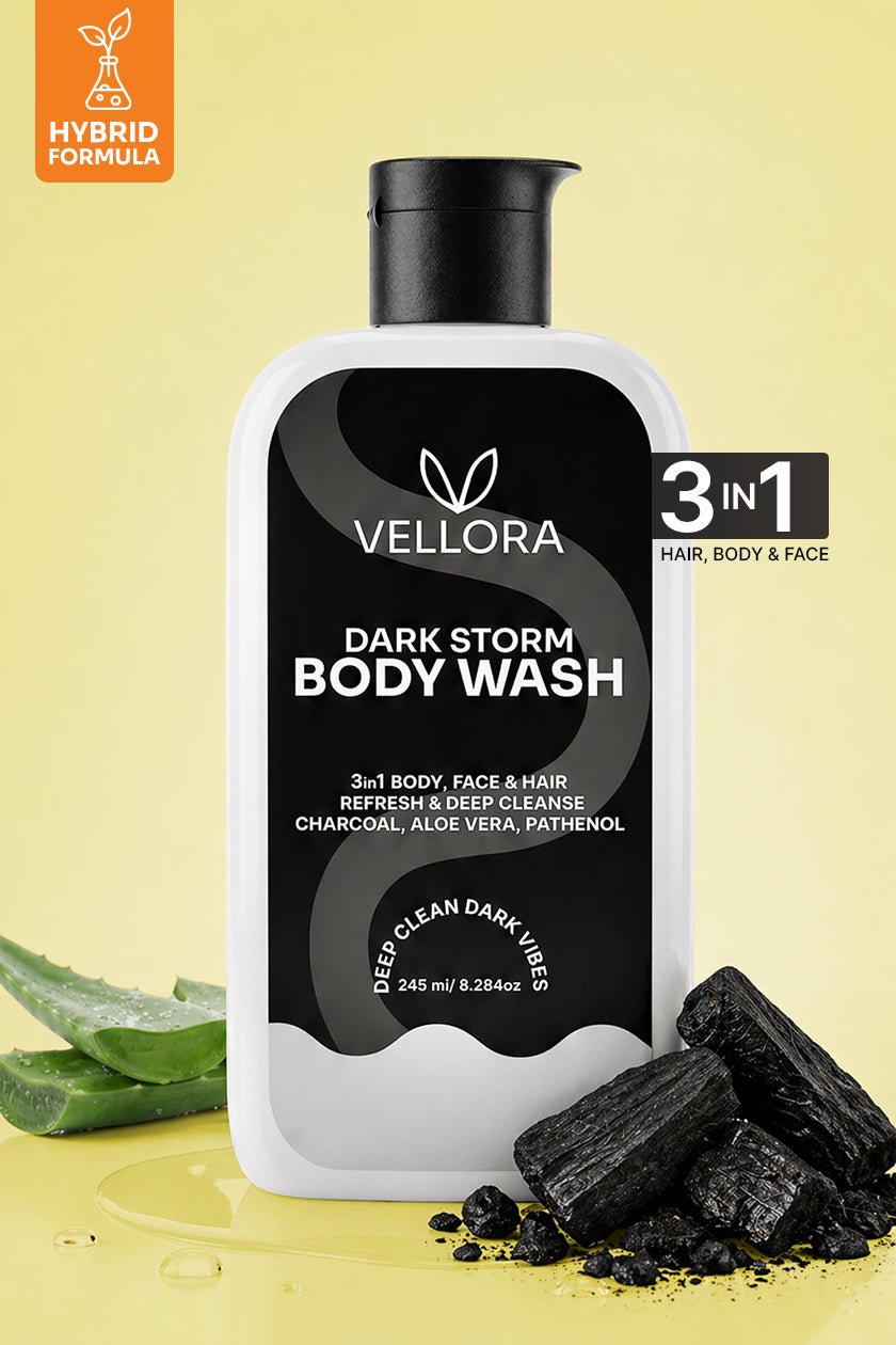 Dark Storm Charcoal Shower Gel 3-in-1 for Body, Face & Hair - 245ml
