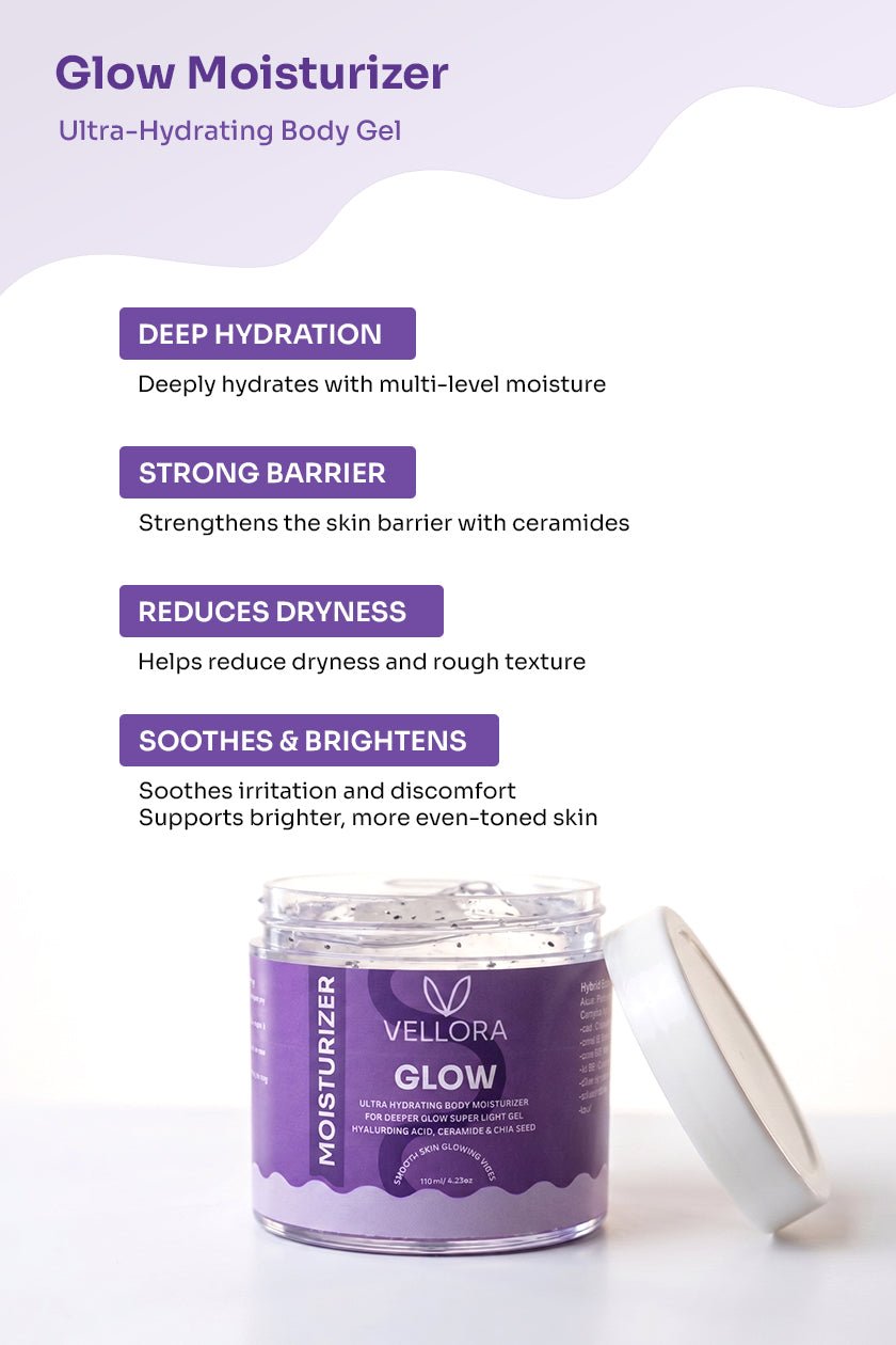 Glow Moisturizer with Hyaluronic Acid, Ceramides & Chia Seed - 110ml