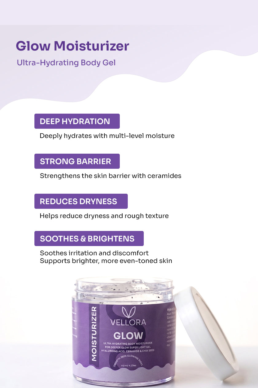 Glow Moisturizer with Hyaluronic Acid, Ceramides & Chia Seed - 110ml