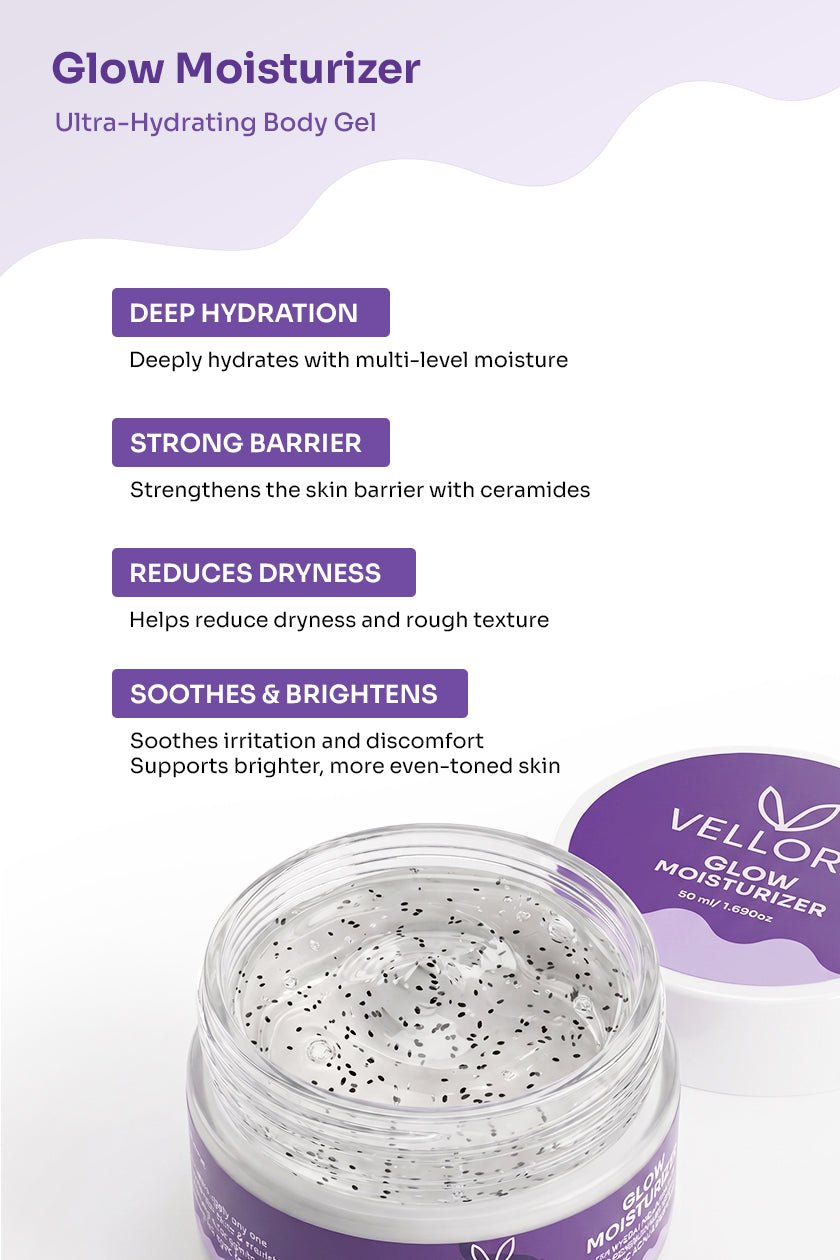 Glow Moisturizer with Hyaluronic Acid, Ceramides & Chia Seed - 50ml