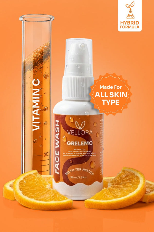 GreLemo Face Wash with Vitamin C & Rice Water - 50 ml