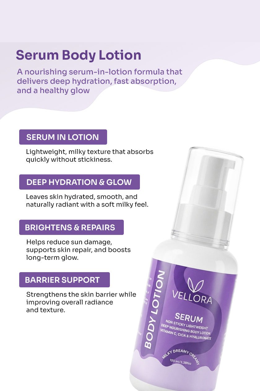 Serum Body Lotion with Vitamin C, Cica & Hyaluronate - 100ml