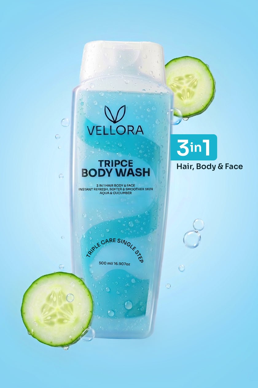 Shower Gel with Aqua & Cucumber 3-in-1 for Body, Face & Hair - 500ml