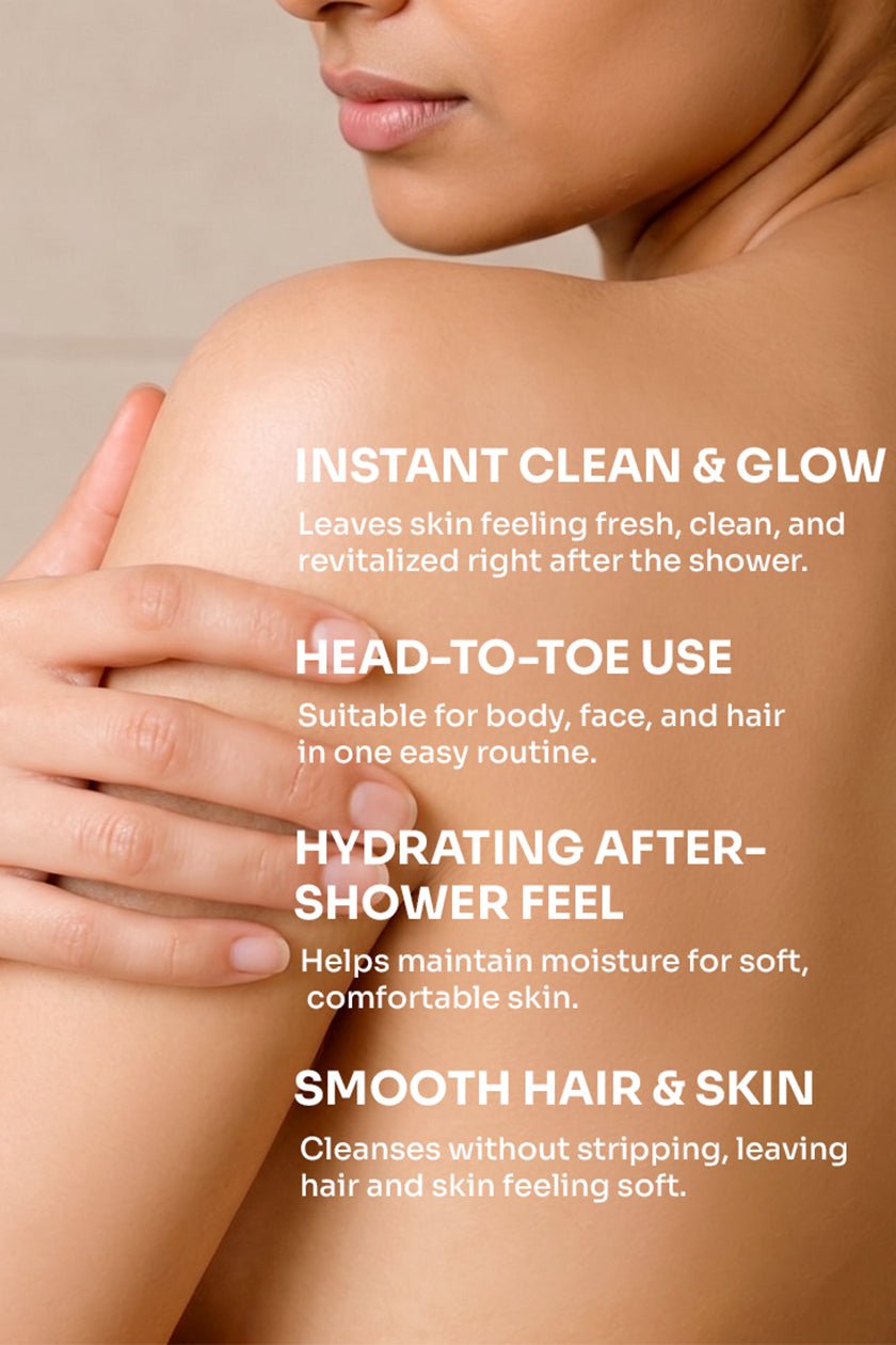 Shower Gel with Aqua & Cucumber 3-in-1 for Body, Face & Hair - 500ml