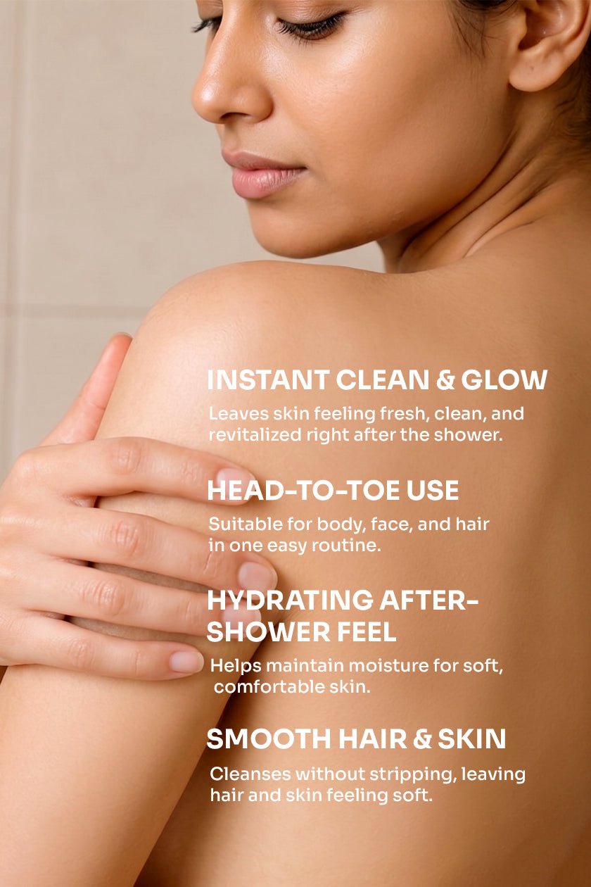 Shower Gel with Aqua & Cucumber 3-in-1 for Body, Face & Hair - 500ml